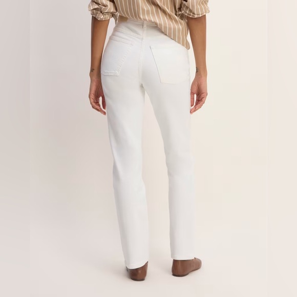 Everlane EUC Way-High Slim Fit Jeans White Size 29 High Waist Straight Leg - Picture 5 of 13